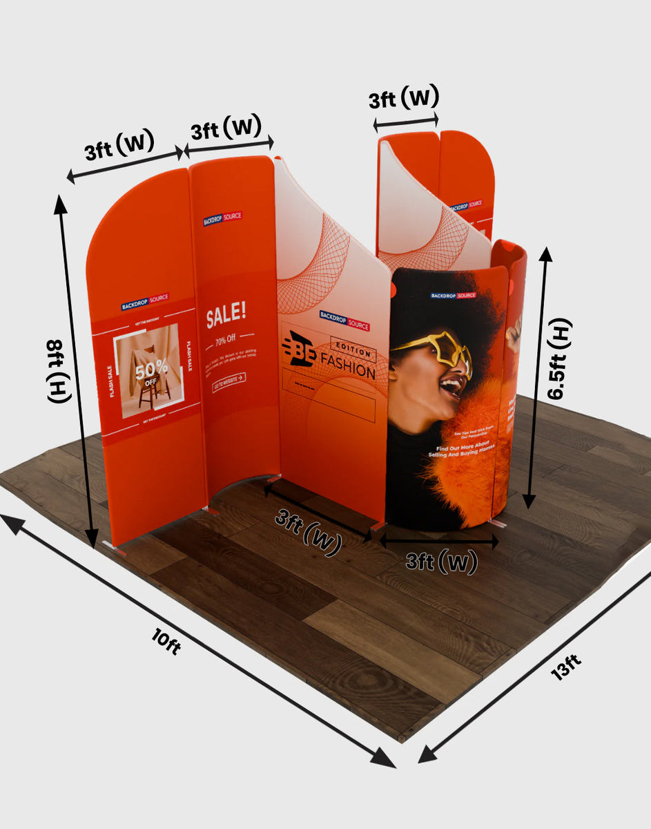 Magnetic Fabric Booth Display Model 1 – 4m x 3m Trade Show Booth ...