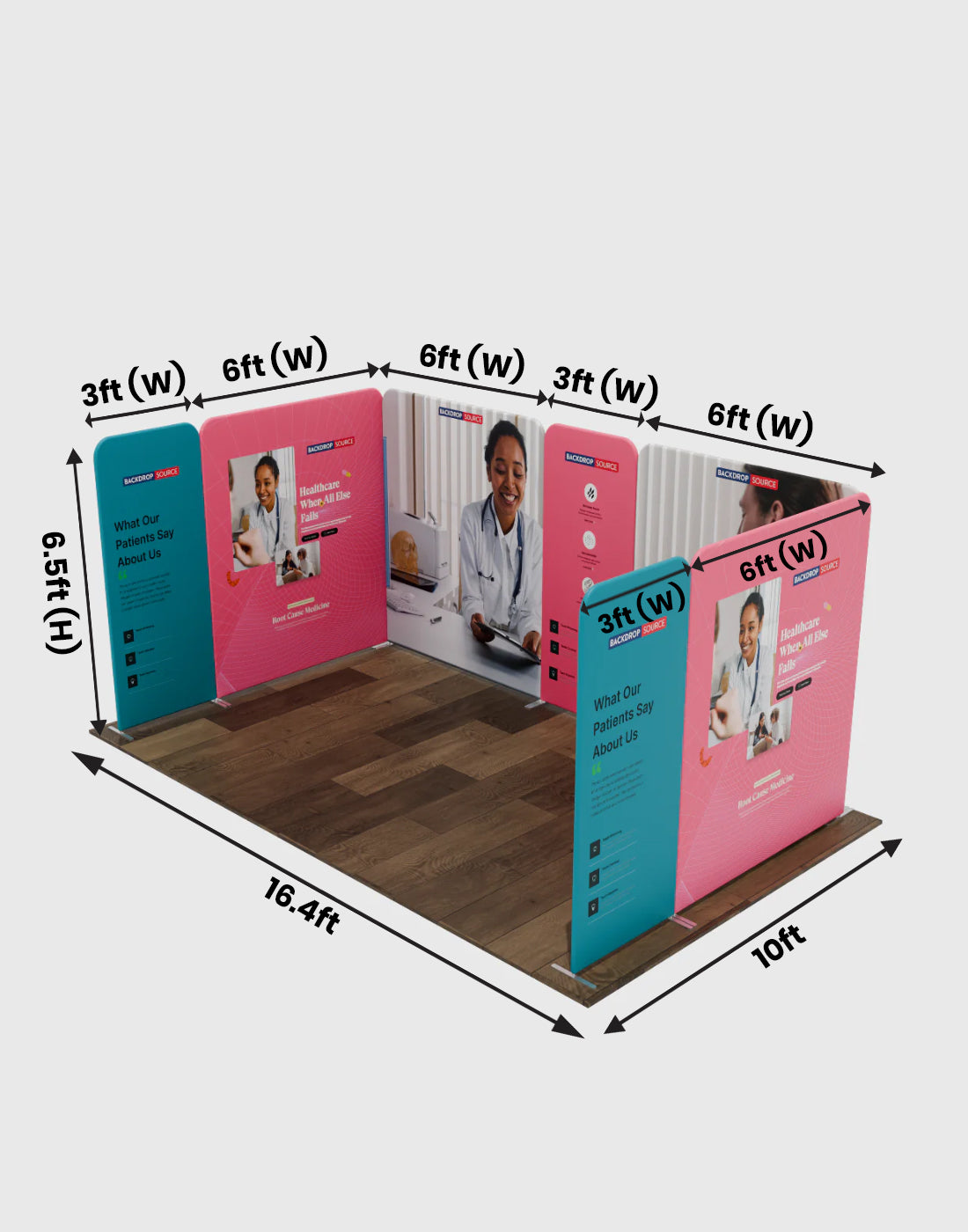 Magnetic Fabric Booth Display - Model 1 (5m x 3m)