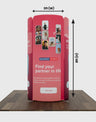 2x2m Magnetic Fabric Booth Wall with 4 Curved Panels