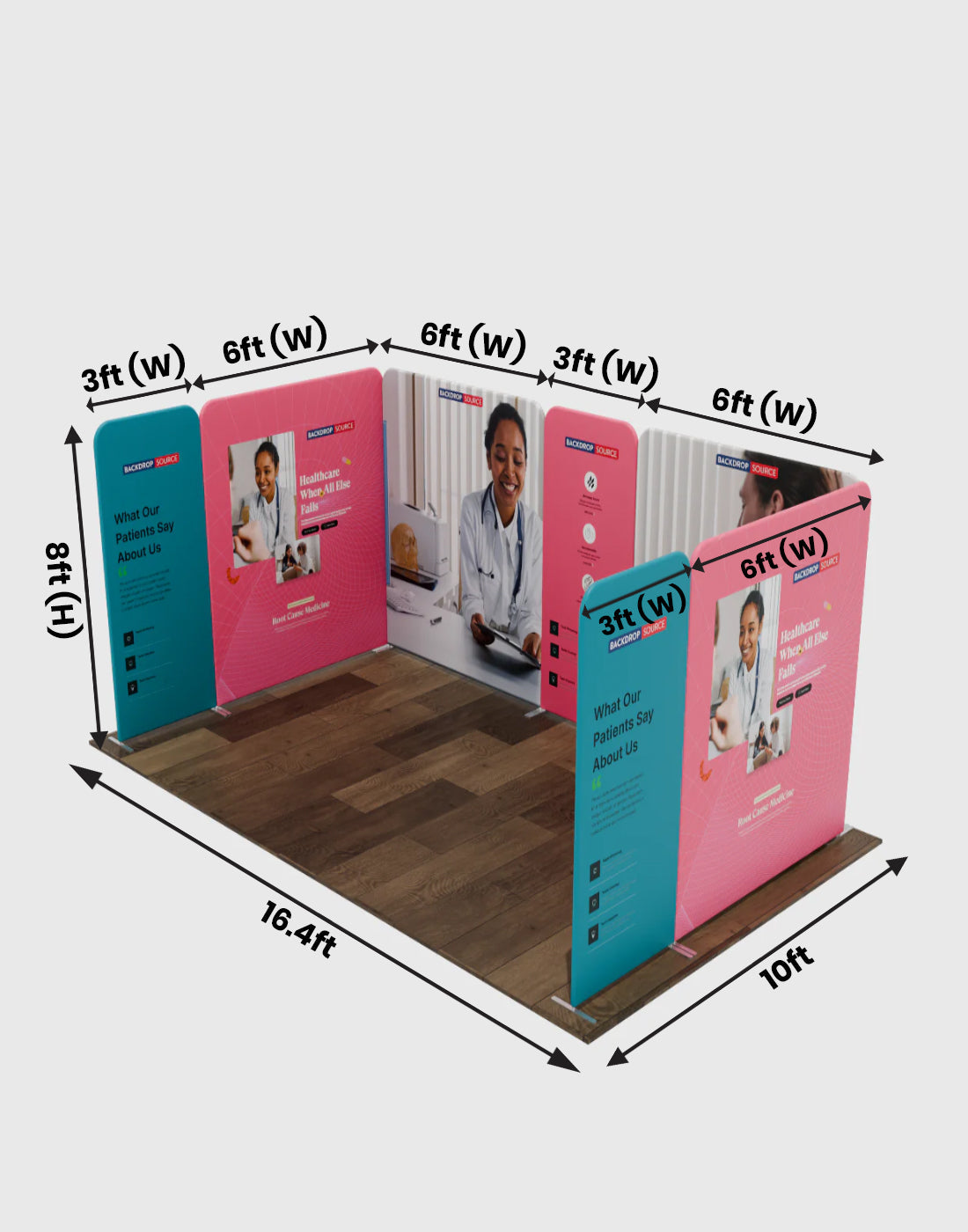 Magnetic Fabric Booth Display - Model 1 (5m x 3m)