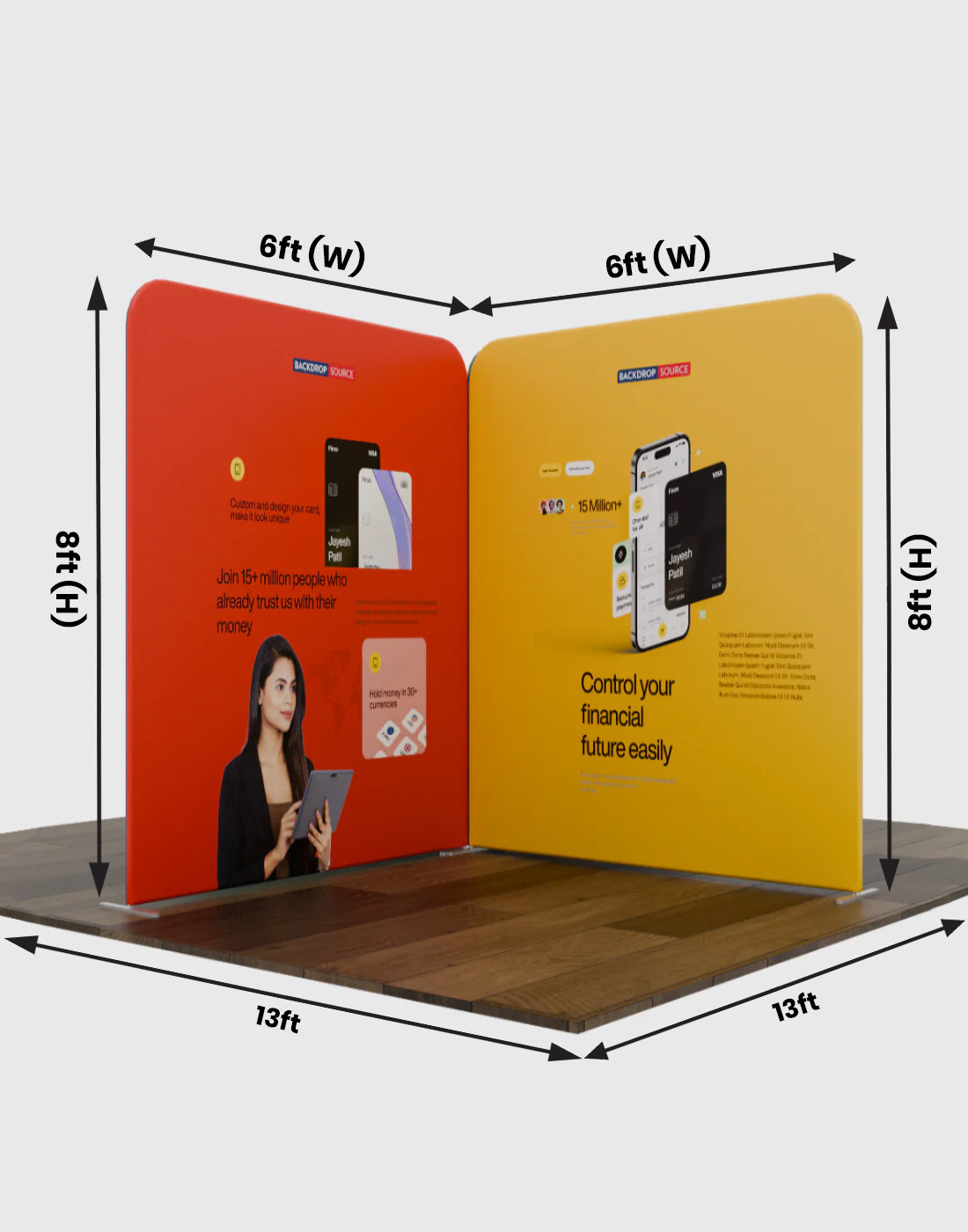Magnetic Fabric Booth Display - Model 3 (4m x 4m)