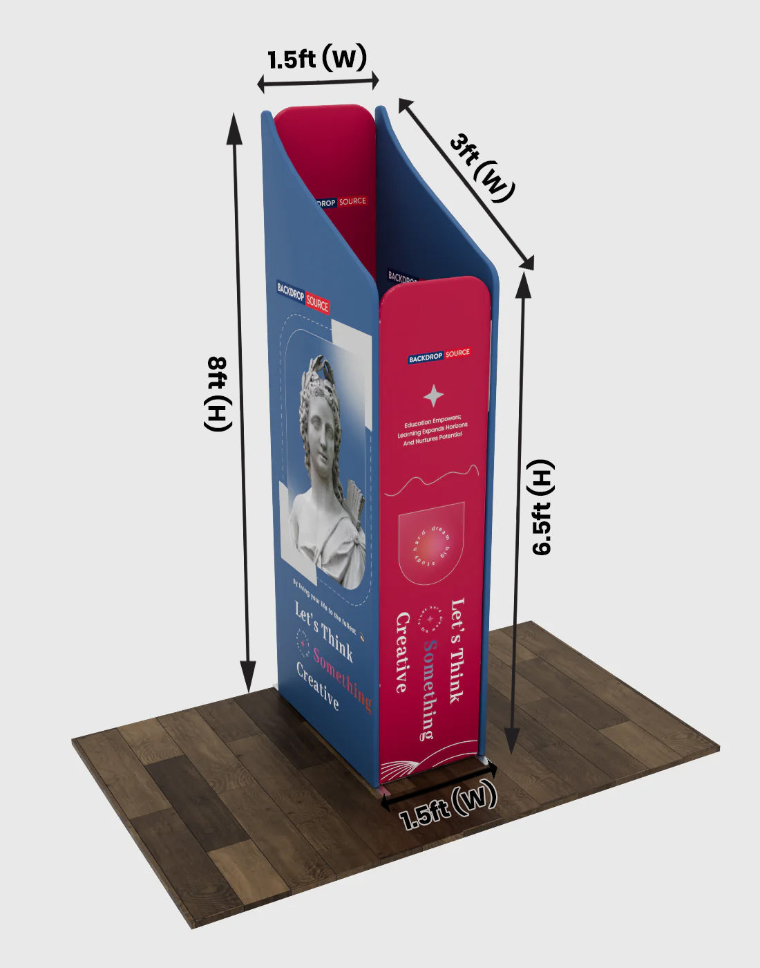 2x2m Magnetic Fabric Backwall with Full-Face Graphic