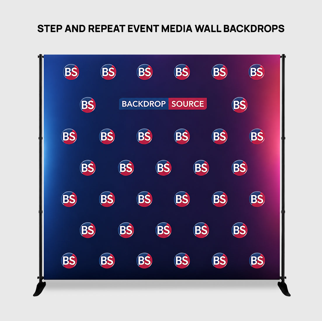 Step and Repeat Backdrop with Stand – Event Media Wall