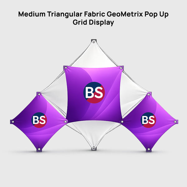 Medium Triangular Fabric GeoMetrix Pop Up Grid Display