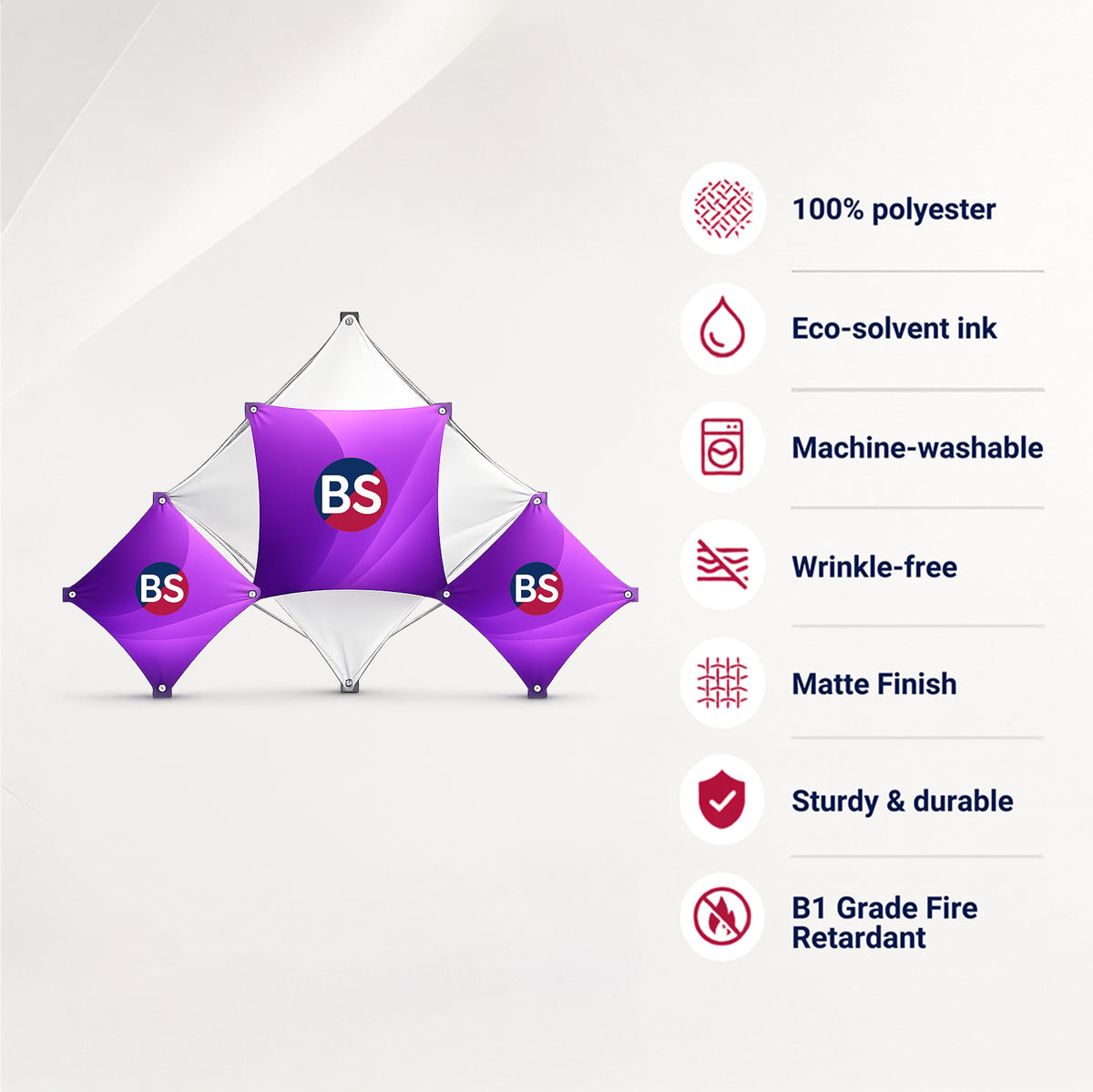 Medium Triangular Fabric GeoMetrix Pop Up Grid Display