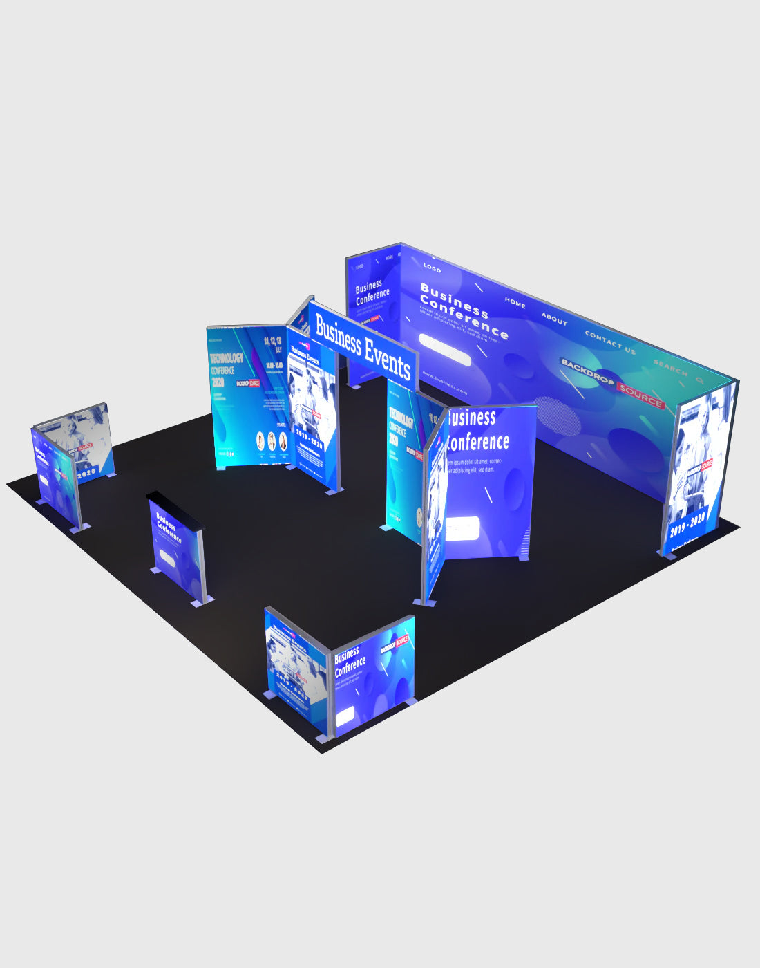 Custom Event Display Column SEG Modular Lightbox Display Kit - Model 18 | Custom Event Display UK ...