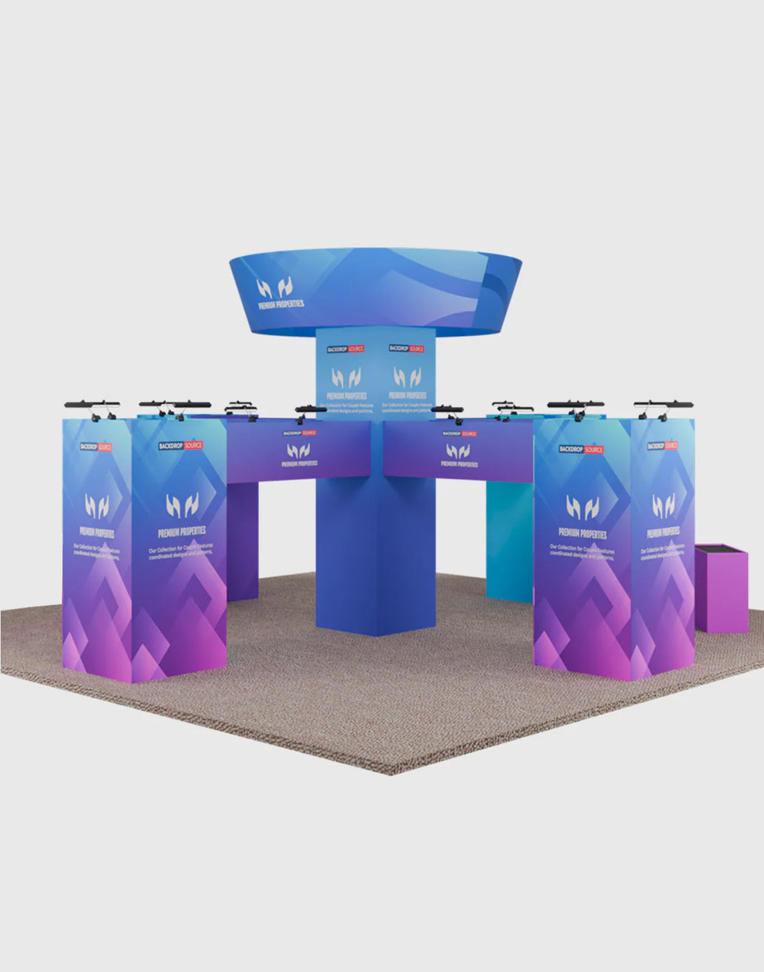 Modular Booth Kit 9m x 9m – Model 1 | Custom Exhibition Booth ...