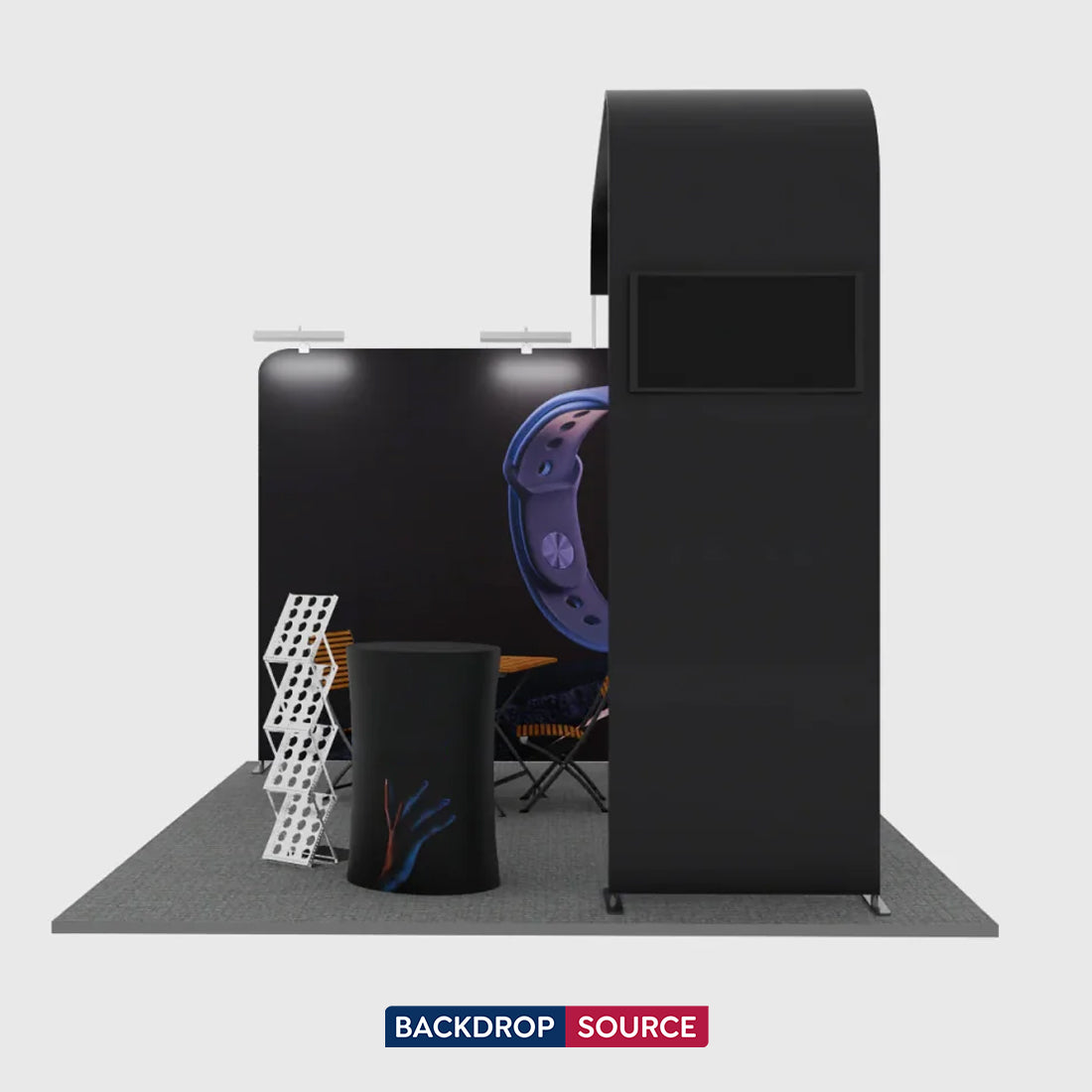 Modular L Arch TV Display Exhibition Kit for 3m Wide Booths