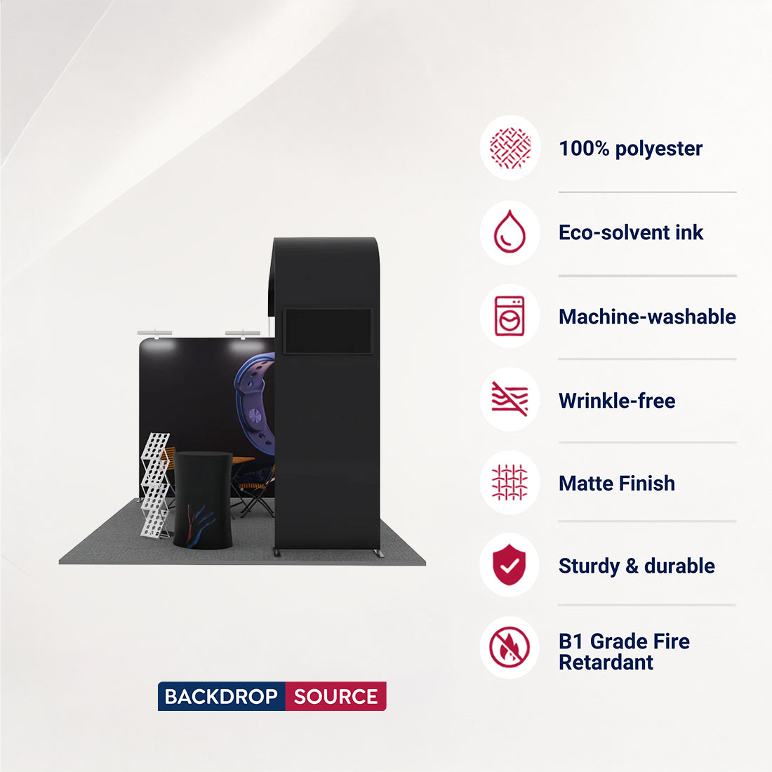 Modular L Arch TV Display Exhibition Kit for 3m Wide Booths