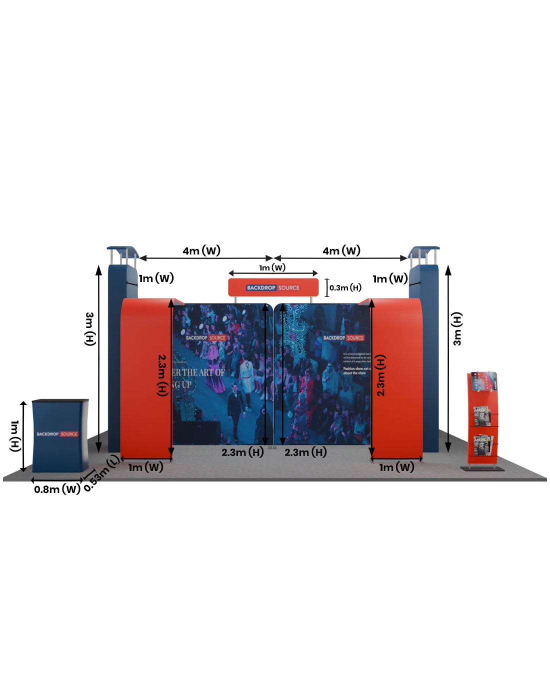 Modular Booth Kits 6m - Model 04 | Backdropsource