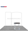 3x3m Booth Kit with Sloped & Straight Walls, Counter & TV Mount
