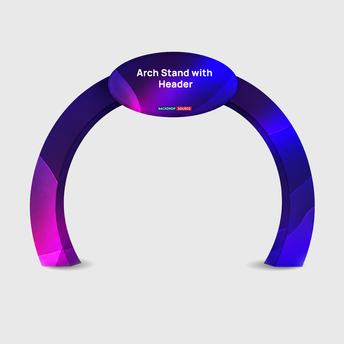 Modular Fabric Exhibition Archway Stand with Custom Header