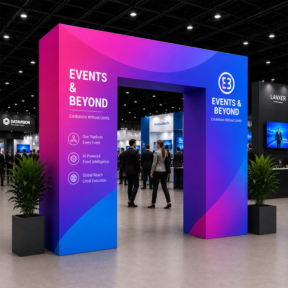 Custom N-Frame Tension Fabric Event Archway