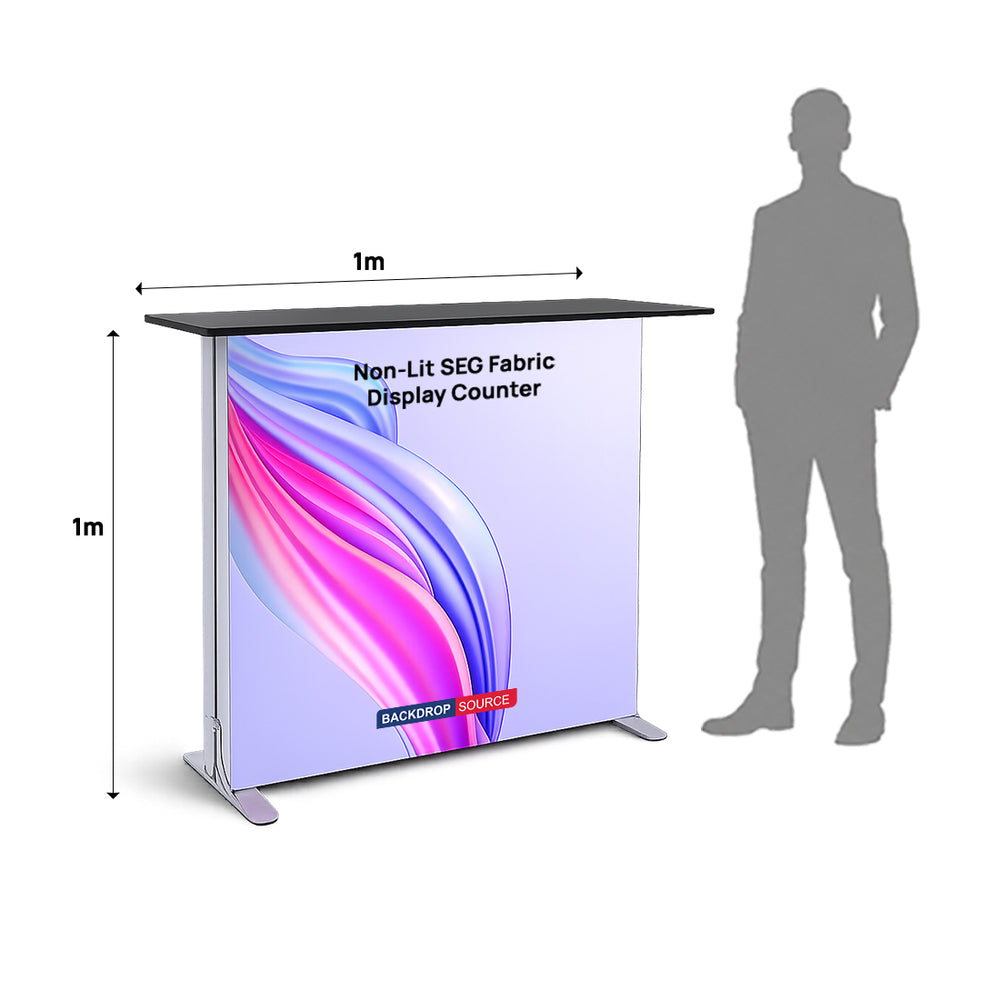 Non-Lit SEG Fabric Display Counter – 1m H Height