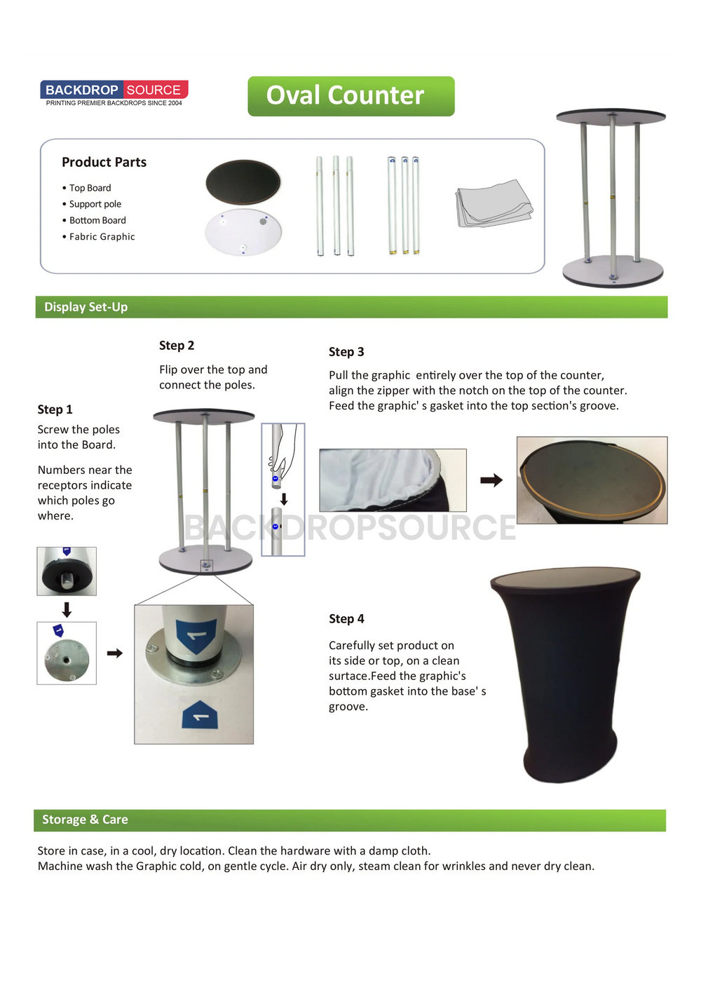 Oval Fabric Exhibition Counter for Podium & Booth Displays