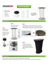 Oval Fabric Exhibition Counter for Podium & Booth Displays