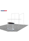 3x3m Booth Kit with Wide Straight Wall & Inclined Side Panel