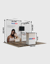 Portable Exhibit Display 3m x 3m - Model 2