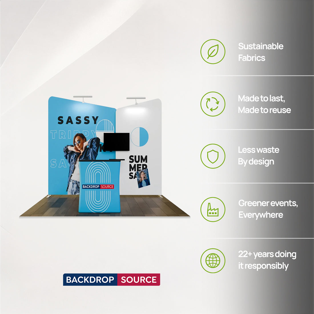 Portable Exhibit Display 3m x 3m - Model 4