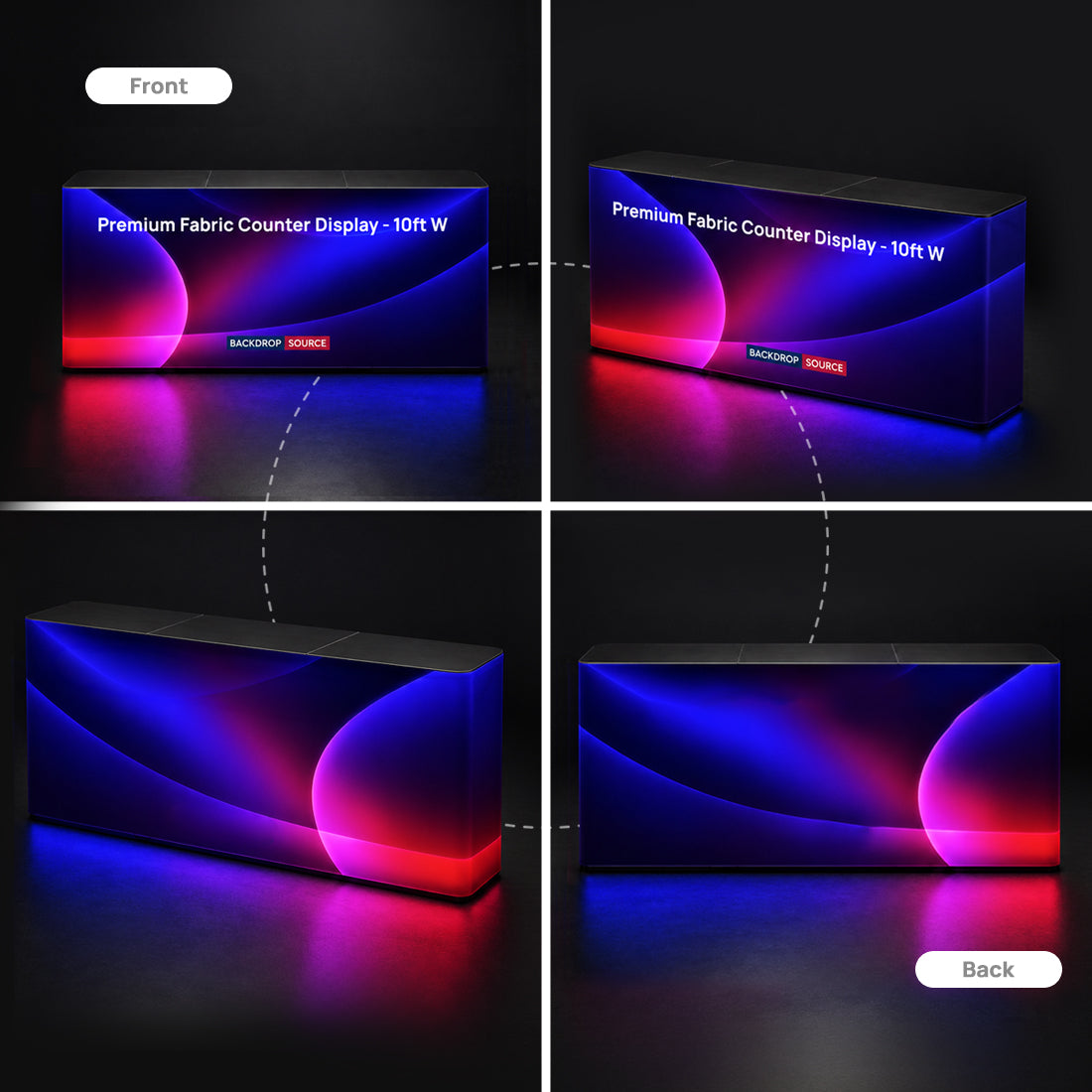 Premium Fabric Counter Display - 3m W