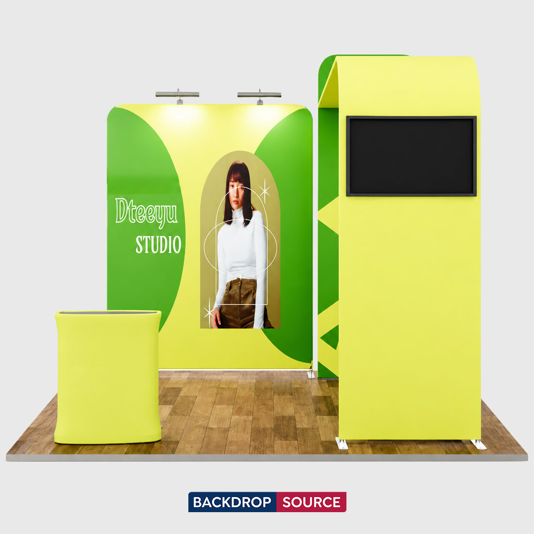 Premium Modular L Arch TV Display Exhibition Kit for 3m Wide Booths