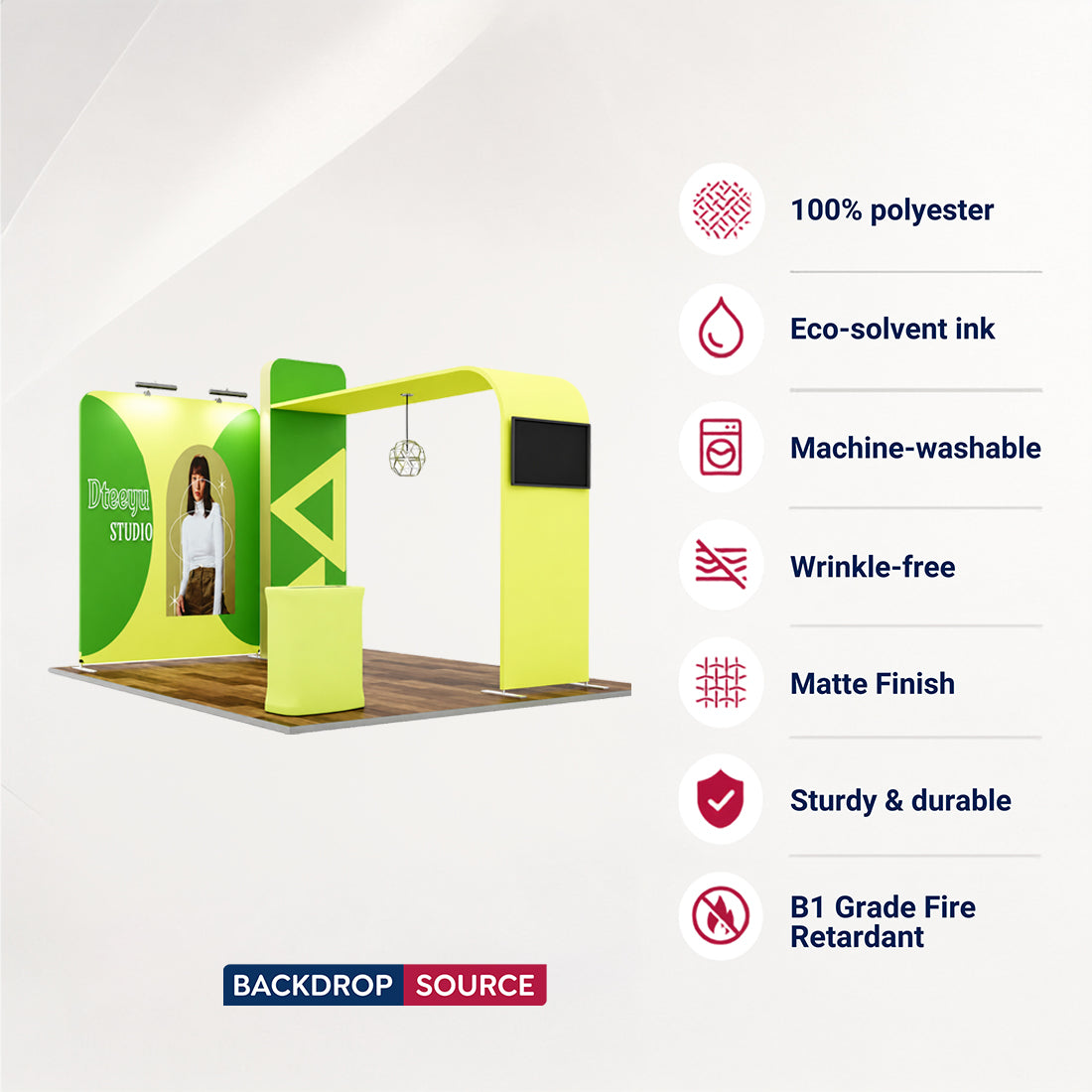 Premium Modular L Arch TV Display Exhibition Kit for 3m Wide Booths