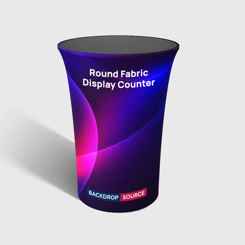 Round Fabric Exhibition Counter for Podium & Booth Displays