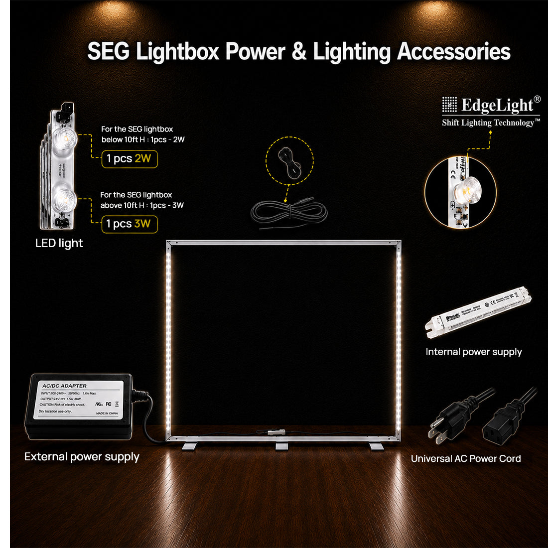 SEG Frameless Fabric Led Light Box Display - 3m W X 2.5 H