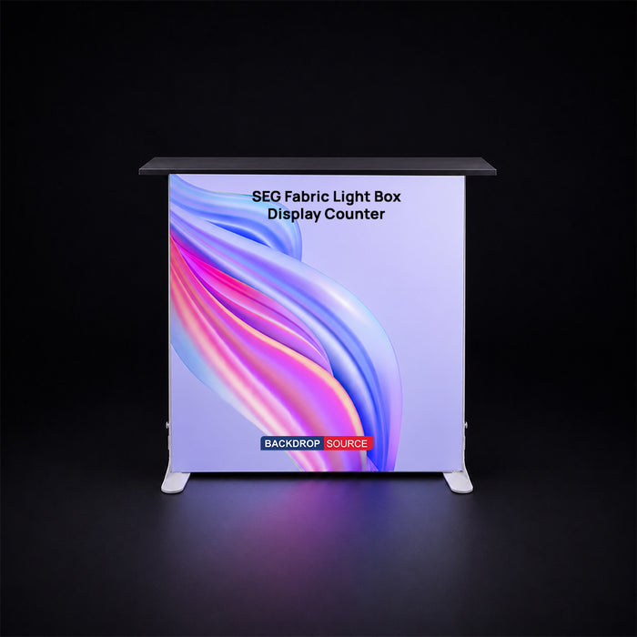 SEG Fabric Light Box Display Counter – 1m H Height