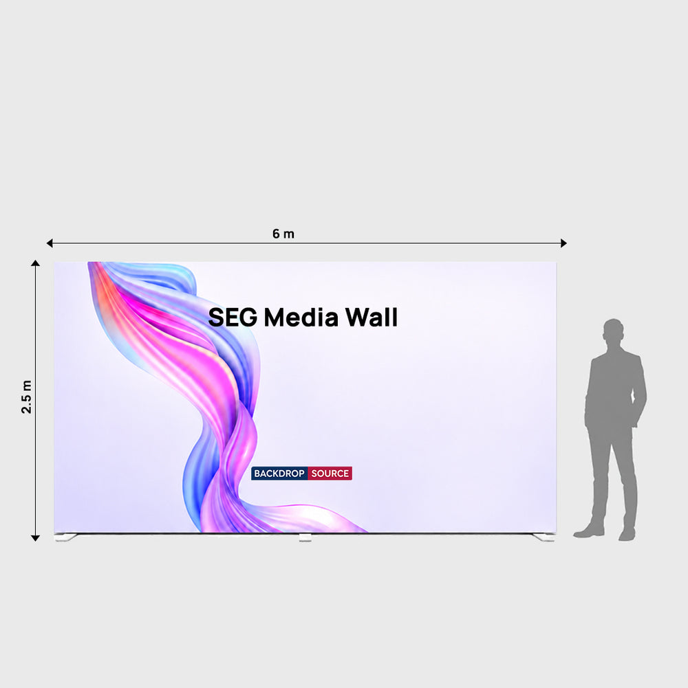 SEG Fabric Media Wall - 6m W