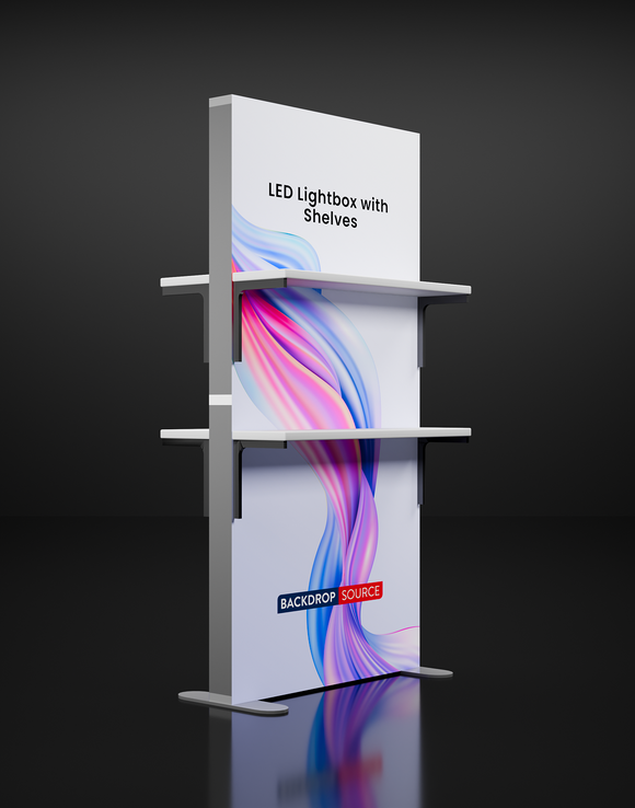 LED light box with Shelves