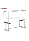 Square Arch Trade Show Booth with Shelf