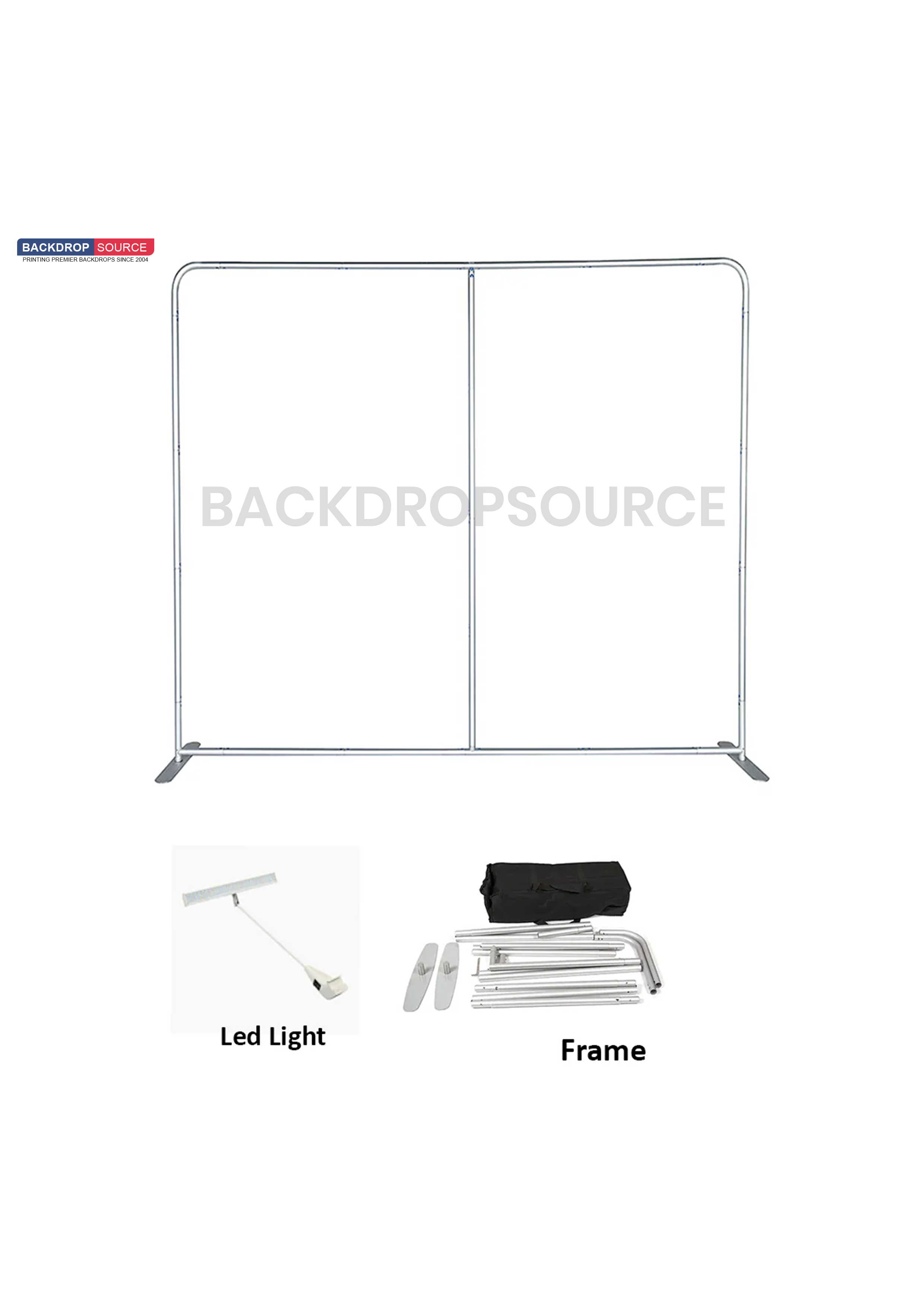 Straight Tension Media Wall with LED -2.4m x 2.3m