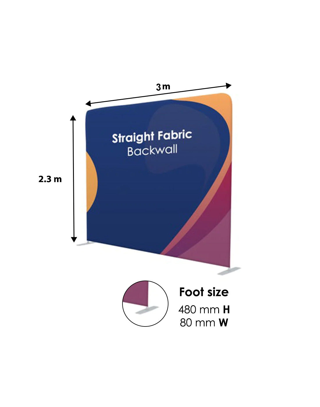 3m Trade Show Display - Straight Design – Backdropsource UK