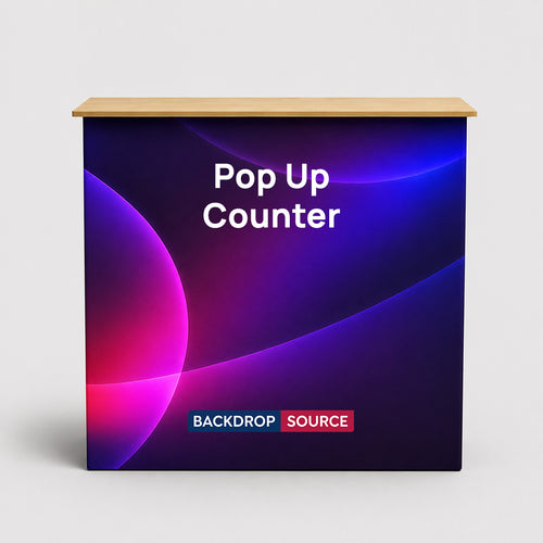Table Pop Up Fabric Display Counter – Exhibition Table for Booths