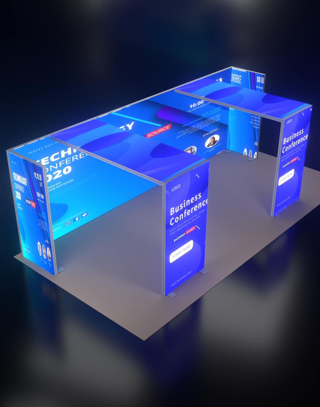 Custom Event Display Column SEG Modular Lightbox Display Kit - Model 14 | Custom Event Display UK ...