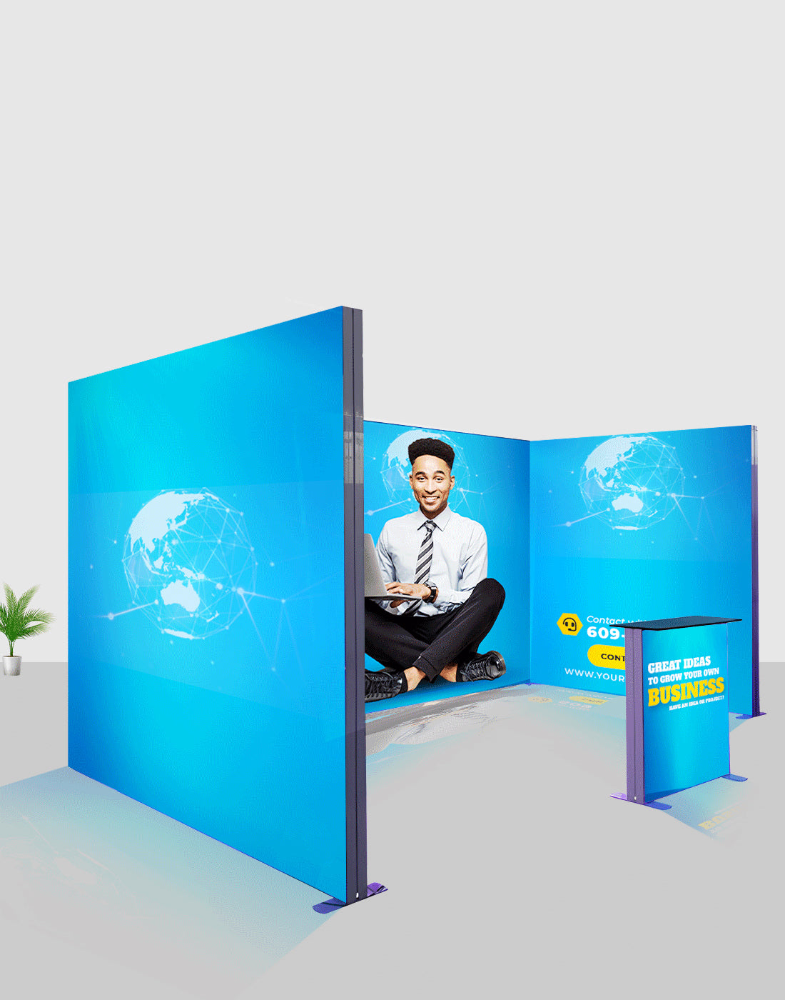 Modular Light Box Display 4m SEG Modular Lightbox Display for Tradeshows - Model 2 | Custom Event ...