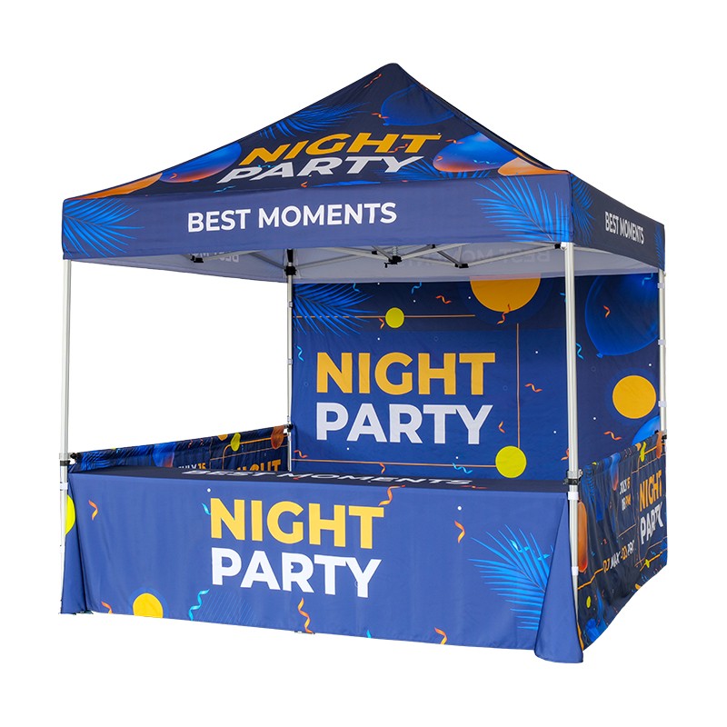 3m x 3m Fabric Event Tent with Folding Counter Table