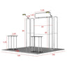Magnetic Fabric Banner Stand Exhibition Kit with Rectangular Header & Pop-Up Booths - frame dimensions