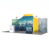Magnetic Fabric Banner Stand Exhibition Kit with Oval Header & Pop-Up Booths - angled view