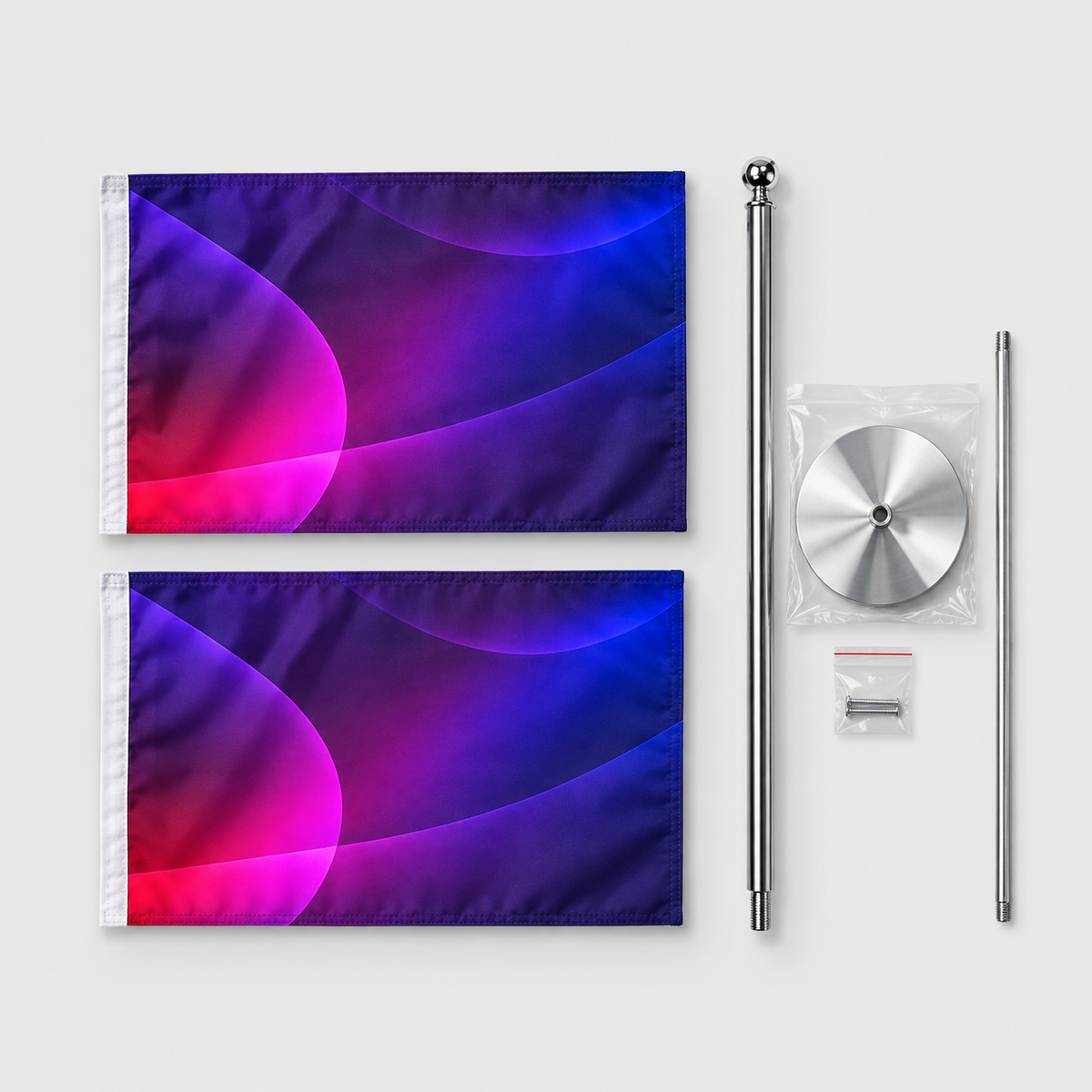 Custom Desk Flags – Single Flag Stand