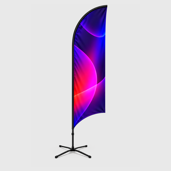Duplex Printing Concave Feather Flag