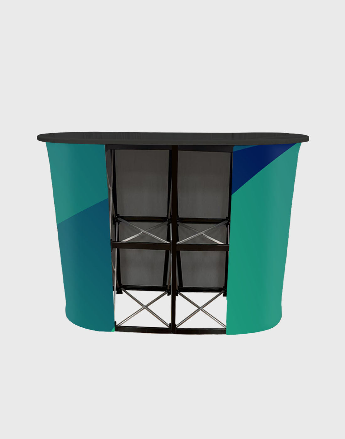 Counter Setup Backdrop Velcro Popup Counter 2 x 2 | Portable Exhibition Counter Display ...
