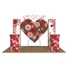 Magnetic Fabric Banner Stand Exhibition Kit with Heart-Shaped Backdrop & Oval Header - front view
