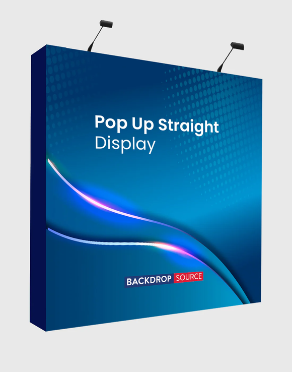 Popup Straight Backwall Kit with Clamping Lights