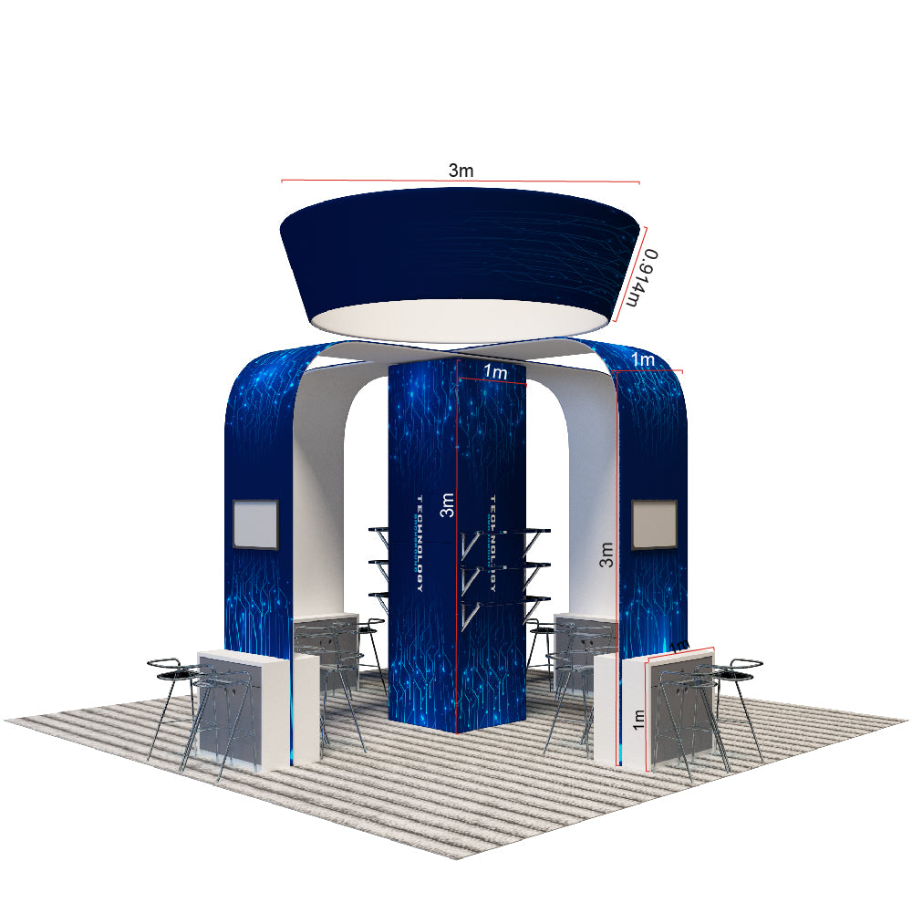 Work Booth Modular Modular Booth Kits 6m - Model 03 | Backdropsource