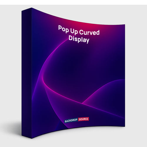 Fabric Pop Up Curved Velcro Media Wall – Pop Up Display Wall