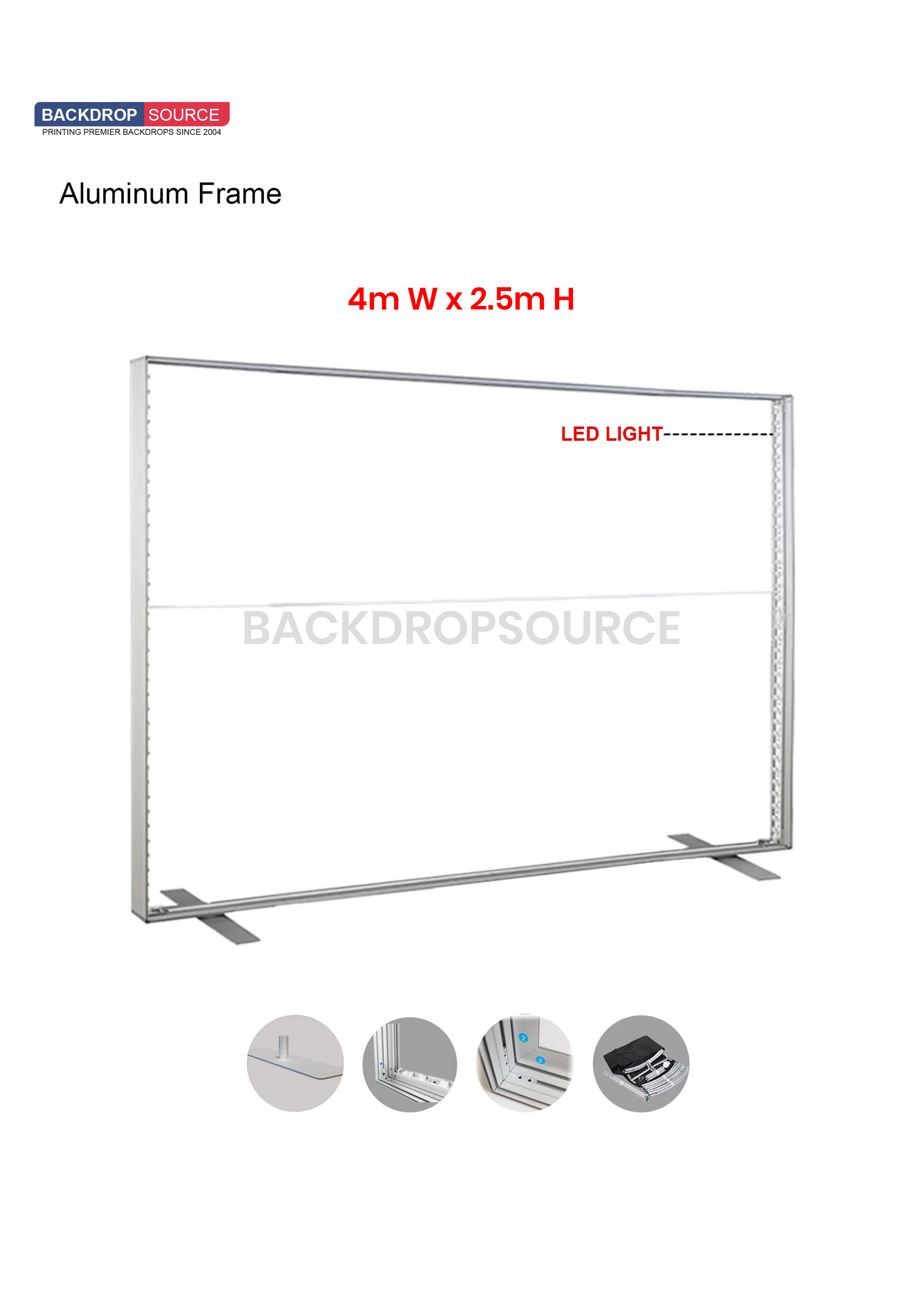 SEG Frameless  Fabric LED Light Box Display - 4m W x 2.5m H
