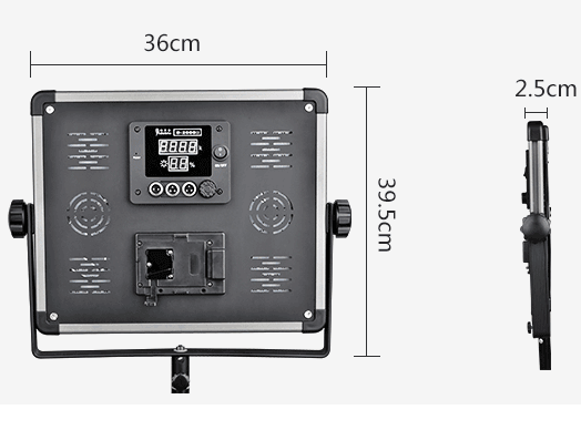 2 Head 2000W Bicolour LED Video Lighting Equipment Kit with Chromakey Backdrop & Support System