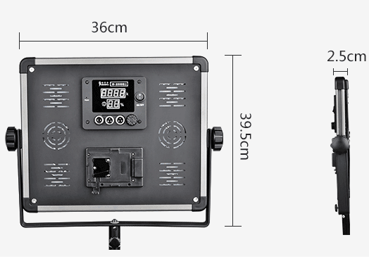 2 x 1000W Bright Bi-Colour LED Video Panel Light Kit with DMX Output